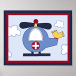 Hubschrauber-Plakat/Druck des Rettungsfahrzeug-#3