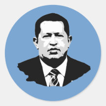 Hugo Chavez Runde Aufkleber