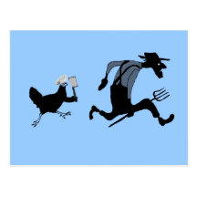Huhn-Cartoon Postkarten