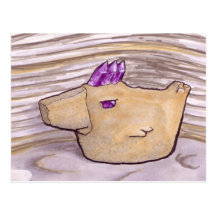 Huhn der Steinpostkarte