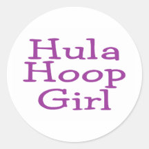 Hula Band-Mädchen Runder Sticker