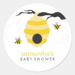 Hummel-Bienen-Baby-Dusche Runder Aufkleber