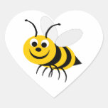 Hummel-Bienen-Herz-Aufkleber