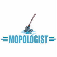 Humorvolles Mopp-Wischen Ausschnitt