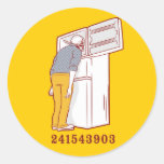 humorvolles T-Shirt der Hauptgefriermaschine 24154 Stickers