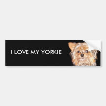 Hund 4, i-LIEBE MEIN YORKIE, Stoßaufkleber Auto Aufkleber