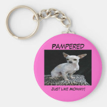 Hund Chihuahua verwöhntes Keychain Schlüsselbänder