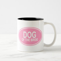 Hund der Braut, die ovales Rosa Wedding ist Tee Haferl