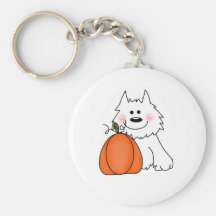 Hund mit Kürbis Schlüsselband