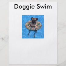 Hündchen-Schwimmen Flyerdesign