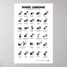 HÜNDCHEN-SPRACHENgroßes Plakat *NEW! * 23" x 35"