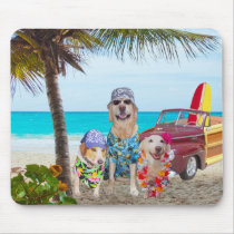 Hunde auf dem Strand mousepads