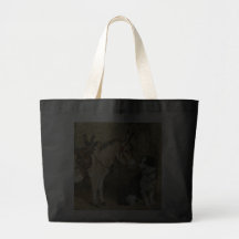 Hunde-u. Esel-Tierfreunde - Vintage Kunst durch Em Leinentasche