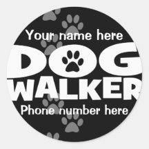 Hundegehen und Hundewanderer-Werbeaktion! Aufkleber