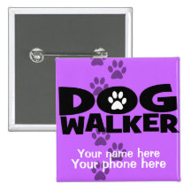Hundegehen und Hundewanderer-Werbeaktion! Anstecknadelbutton