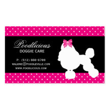 Hundegeschäfts-Karten-Pudel-niedliches Polka-Punkt Visitenkarten