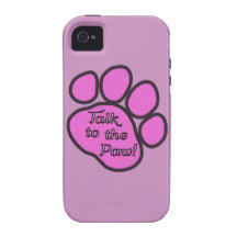 Hundehintergespräch zum Tatzen-Rosa-Schwarzen iPhone 4 Hüllen
