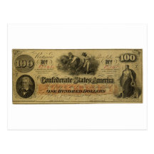 Hundert Dollar-verbündete Banknote Postkarten