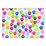 Hundetatzen-HinterPawprints rotes blaues Grün-Gelb Grußkarten