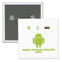 Hungriges Softwareentwickler-Innere (android) Anstecknadelbuttons