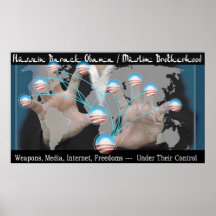 Hussein Barack Obama/moslemische Bruderschaft Plakat