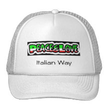 Hut-Frieden u. Liebe, italienische Weise Kappe