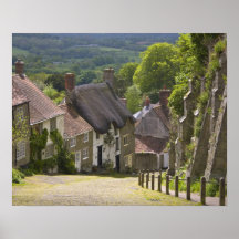 Hütten am Goldhügel, Shaftesbury, Dorset, Posterdruck