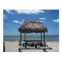 Hütten-Ozean-Seeansicht-Postkarte Key Wests Florid