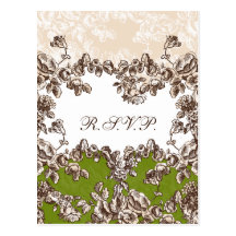 Hütten-Rosengrün Chic-Hochzeit UAWG Postkarte
