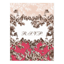 Hütten-Rosenrosa Chic-Hochzeit UAWG Postkarten