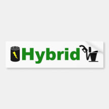 HYBRIDE grüne Batterie und Pumpe Auto Aufkleber
