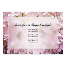 Hydrangea-Babyparty-Register-Karten Visitenkartenvorlagen
