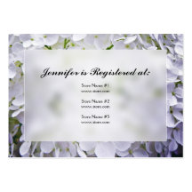 Hydrangea-Babyparty-Register-Karten Visitenkarten Vorlagen