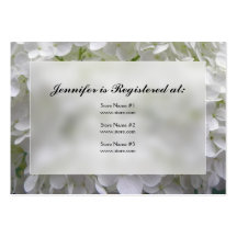 Hydrangea-Babyparty-Register-Karten Visitenkartenvorlage