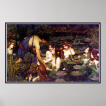 Hylas und die Nymphen - durch JohnWaterhouse Plakatdruck