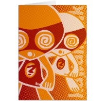 Hypno Maskottchen Grußkarten