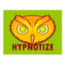 Hypnotize Eulen-Postkarte