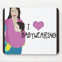 I <3 Babywearing Mousepad - Art E