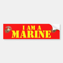 I AM A MARINE BUMPER STICKERS