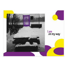 I am on my way postkarten