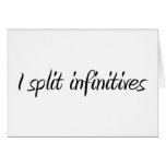 I aufgeteilte Infinitive Grußkarten