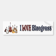 I AUFKLEBER DER LIEBE-BLUEGRASS-BUMPER AUTO STICKER