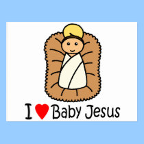 I Baby Jesus des Herz-(Liebe) postkarten