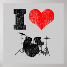 I beunruhigten Liebe-Trommeln Plakat