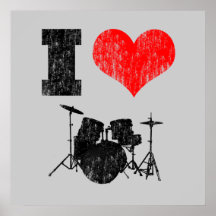 I beunruhigten Liebe-Trommeln Plakat