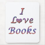 I Bücher des Herz-(Liebe) Mauspad