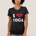I die dunklen T-Shirts der Liebe-Yoga-Frauen