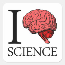 I Gehirn-Wissenschaft (ich kenne Wissenschaft) (i- Quadratsticker