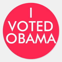 I, GEWÄHLT, OBAMA RUNDER AUFKLEBER