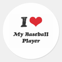 I heart My Baseball Player Stickers
